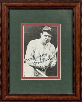 Tremendous Babe Ruth Signed Baseball Magazine Page (PSA/DNA) 